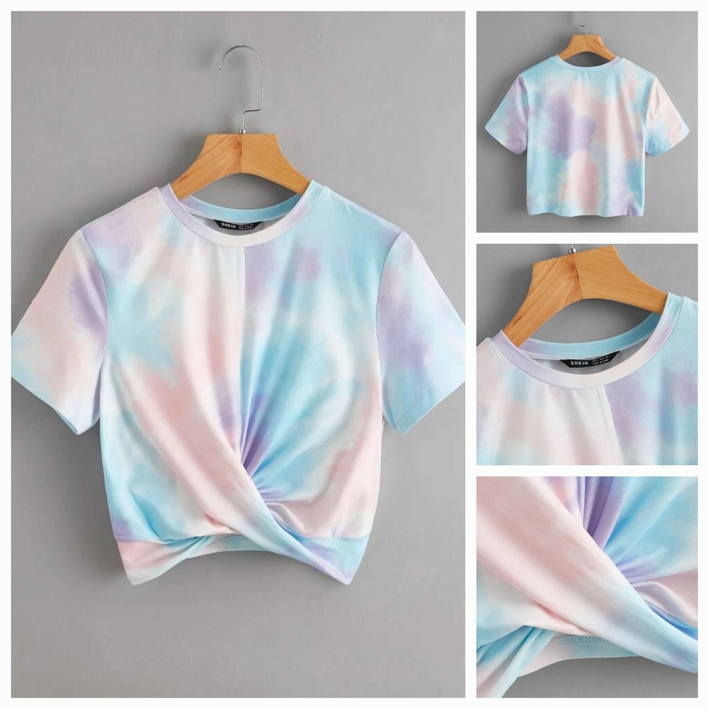 Twist Hem Tie Dye Tee